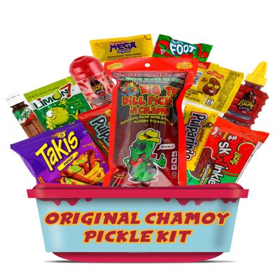 Original Chamoy Pickle Kit, Ready to Make the Famous TikTok Trend, Includes Alamo Dill Pickle, Baby Lucas, Lucas Gusano, Skwinkles Salsaghetti & Pulparindo by LookOn