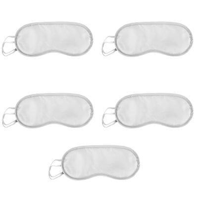 5 Pack Eye Sleep Masks, Sleep Covering, Eye Blinderfold for Sleeping,Travel, Party Games, Supply (White)