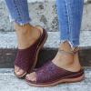 Orthopedic Sandals Women Plantar Fasciitis Arch Support Back Strap Women's Comfortable Orthopedic Sandals Dressy Slip On Orthotic Flip Flops Casual Summer Walking Beach Shoes With Arch Support 2024 view 3
