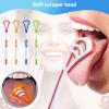 4-Pack Tongue Scraper Oral Care Kits  Plastic Dual-sided Tongue Brushes for Reducing Bad Breath, Includes Comfort Grip Handle, Ideal for Adults and Kids Healthy Oral Hygiene Tools view 4