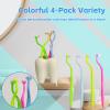 Ceonam 4-Pack End Tuft Toothbrushes, Orthodontic Toothbrush with Small Head, Ultra Soft Gum Brushes for Braces, Implants, Retainers, and Detailed Teeth Cleaning Oral Care, Multi-Color Set view 4