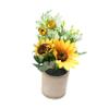 Ciieeo Simulated Sunflower Plant Easy-Care Fake Potted Flower for Indoor Outdoor Decor view 1