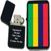 Flags of The World Nations UV Printed Windproof Oil Lighter - Personalized Custom Engraving on The Back K-P (Mauritius) - Christmas, Halloween & Valentines Day Gift view 1