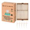 LILY & EDITH Plant Based Dental Floss Picks Adults and Kids 300 Counts, Fluoride-Free, Plant Based Straw Wheat, Earth Friend, Zero Waste Package, Shred Resistant (Unflavored) view 1