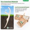 LILY & EDITH Plant Based Dental Floss Picks Adults and Kids 300 Counts, Fluoride-Free, Plant Based Straw Wheat, Earth Friend, Zero Waste Package, Shred Resistant (Unflavored) view 4