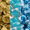 200pcs Personalized Shark Birthday Party Favors Chocolate Candy Kit, Candy Buffet Supplies - Blue Shark view 1
