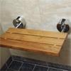 20" Modern Solid Teak Wood Folding Shower Seat Bench Brushed Wall Mounted Shower Bench Bathtub Seat Fold Down Spa Bench view 4