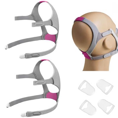 2-Pack N20 Headgear Replacement Compatible with AirFit N20 CPAP Mask for Her, Replacement Straps for Air Fit N20/AirTouch N20 Mask, N20 Medium Headband with 4 Clips, Pink