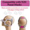 2-Pack N20 Headgear Replacement Compatible with AirFit N20 CPAP Mask for Her, Replacement Straps for Air Fit N20/AirTouch N20 Mask, N20 Medium Headband with 4 Clips, Pink view 2
