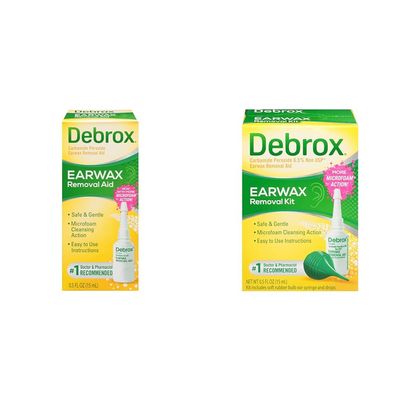 Debrox Ear Wax Removal Drops, Gentle Microfoam Ear Wax Remover, 0.5 Fl Oz & Ear Wax Removal Kit, Ear Cleaning Kit Includes Rubber Bulb Syringe and 0.5 Fl Oz Ear Wax Removal Drops