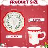 Honeydak 100 Pcs Christmas Disposable Paper Cups and Saucers Include 50 Pcs 9 oz Xmas Paper Cups with Handle Disposable Christmas Hot Chocolate Mugs Xmas Plates Teacups Set(Santa) view 2