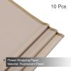 MECCANIXITY Golden Edge Pearlescent Film Flower Wrapping Paper Sweet Word 22.8x22.8 Inch Waterproof for DIY Crafts, Gift/Gift Box Packaging Khaki 10 Pcs view 3