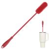 15.7" Silicone Bottle Brush, ddLUCK Water Bottle Cleaner Brush for Stanley, Hydroflasks, Glass, Thermos Sports Bottle, Vase and Glassware, Bottle Brush Cleaner for Small Narrow Neck Containers (Red) view 1