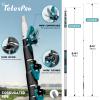 TelesPro 30 Foot High Reach Duster Kit with 6-24FT Extension Pole High Ceiling Dusting and Window Cleaning Kit with Telescopic Pole Window Washer&Squeegee,Cobweb Duster,Fan Duster and Feather Duster view 3