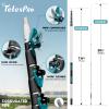 TelesPro 36 Foot High Reach Duster Kit with 7-30FT Extension Pole High Ceiling Dusting and Window Cleaning Kit with Telescopic Pole Window Washer&Squeegee,Cobweb Duster,Fan Duster and Feather Duster view 3