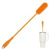 15.7" Silicone Bottle Brush, ddLUCK Water Bottle Cleaner Brush for Stanley, Hydroflasks, Glass, Thermos Sports Bottle, Vase and Glassware, Bottle Brush Cleaner for Narrow Neck Containers (Orange) view 1