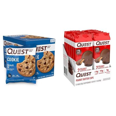 Quest Nutrition Chocolate Chip Protein Cookie; Keto Friendly; High Protein; Low Carb; 12 Count & High Protein Low Carb