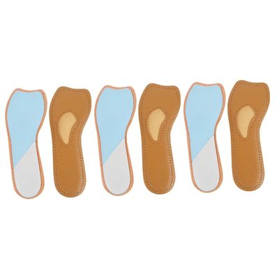 GLEAVI 3pairs Sweat Block Inserts Breathable Latex Insoles for Shoes Blister Pads Heel Support