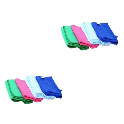 GLEAVI 8pcs Creative Absorbent Fiber Cloth for Painting Drawing Cleaning Soft Square Scarf Random Colors for Watercolor Gouache and Art Supplies