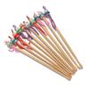 10 PCS Mix Cute Doll Bamboo Earpick,Ear Care Tool, Random Color Ear Cleaner Tool Handmade Wood Ear Picks Earwax Removal Ear Wax Remover Cleaning Tool view 1
