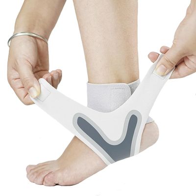 2 Pack Ankle Brace & Elastic Supports for Men & Women, Ankle Support Ankle Compression Sleeve, Ankle Wrap Ankle Sleeve Ankle Brace for Sprained Ankle (White, X-Large)