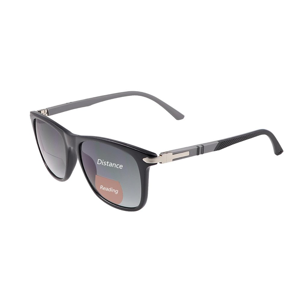 MIRYEA Polarized Bifocal Reading Sunglasses for Men Women Blue Light Blocking Glasses Black Lens UV Protection Outdoor Sun Readers Lightweight Driving Eyeglasses Tinted Shades Anti Glare Eyewear 1.5