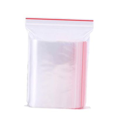 FELTECHELECTR 8x12cm Plastic Sealed Bags for Snacks Beads Buttons Coins Jewelry Reclosable Storage Pouches