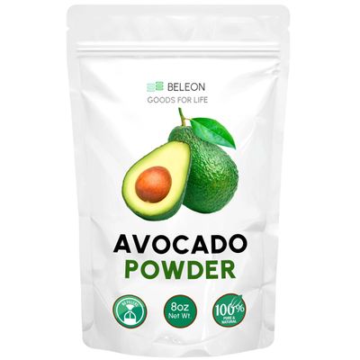 Avocado Powder - Pure All Natural Avocado Powder for Seasonings, Smoothies, Beverage, Dressing, Salads, 8 oz
