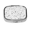 Black White Graffiti Funny Pill Box Small Pill Case for Purse & Pocket Cute Pill Organizer Daily Pill Box Organizer Travel Pill Container 2 Compartment Pill Holder Mini Pill Case Rectangle Pillbox view 1