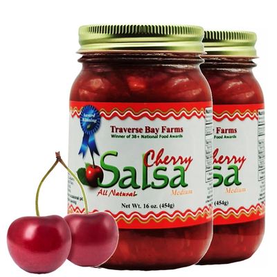 Traverse Bay Farms Nationally Award-Winning Salsa (Cherry, 2 Jars)