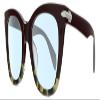 Calabria RNB 1029 Cateye Blue Light Filter Glasses +1.00 Burgundy Red Havana Tortoise Silver Women Trendy Readers Eyeglasses view 1