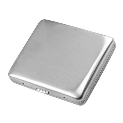 Brushed Vintage Silver Metal Case Box Wallet Credit Card Case As Gift for Men and Women