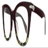 Calabria RNB 1029 Designer Cat Eye Reading Glasses +0.75 Burgundy Red Havana Tortoise Silver Women Trendy Readers Eyeglasses view 1