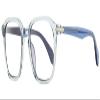 Calabria RNB 5034 Designer Square Reading Glasses +2.75 Crystal Blue Grey Men Women Trendy Readers Stylish Fashion Eyeglass view 1