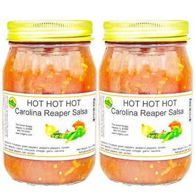 Amish Salsa - 2-16 Oz Jars (Carolina Reaper X-Hot)
