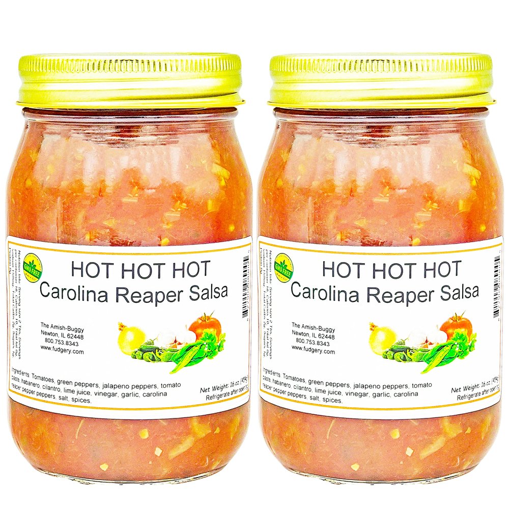 Amish Salsa - 2-16 Oz Jars (Carolina Reaper X-Hot)