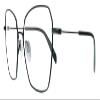 Calabria RNB 1034 Metal Reading Glasses +4.50 Black Men Women Trendy Readers Stylish Fashion Durable Lightweight Eyeglass view 2