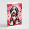Caroline's Treasures DAC5284GCA7P Bernedoodle My Valentine Greeting Cards Pack of 8 Blank Cards with Envelopes Whimsical A7 Size 5x7 Blank Note Cards view 1