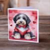 Caroline's Treasures DAC5284GCA7P Bernedoodle My Valentine Greeting Cards Pack of 8 Blank Cards with Envelopes Whimsical A7 Size 5x7 Blank Note Cards view 2