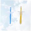 HEALLILY 2pcs Silicone Toothbrush Umbrella-Shaped Training Toothbrushes for Food-Grade Silicone Safe and Lightweight Colors view 4