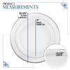 10.25" White and Silver Plastic Dinner Plates (100 Pack) - Elegant, Heavy Duty Disposable Set for 100 Guests - Wedding, Thanksgiving, Christmas view 3