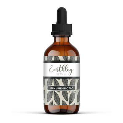 Earthley Wellness Immune Biotic, Herbal Immune Tincture for Cold, Flu, and Overall Immune Health, Natural Ingredients Like Astragalus Root and Elderflower. (4oz, Original)