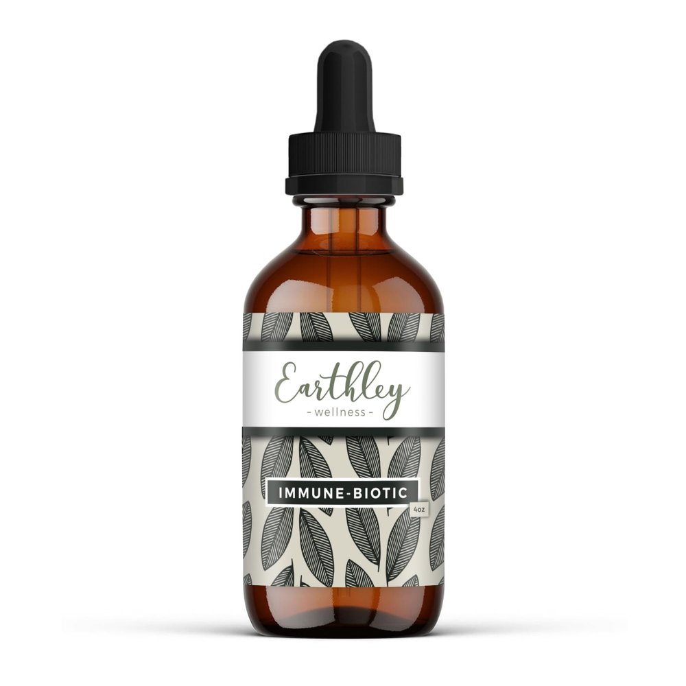 Earthley Wellness Immune Biotic, Herbal Immune Tincture for Cold, Flu, and Overall Immune Health, Natural Ingredients Like Astragalus Root and Elderflower. (4oz, Original)