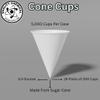 Quality Chemical White Paper Cone Cups, Snow Cone Cups, (5,000 Count) - 25 Packs of 200 Paper Cone Cups - 4.5 Oz - (White) view 2