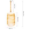 FeelfunFeather Lambswool Duster with Solid Wooden Handle,Leather Hang Strap,Comfortable Grips 19.6 inch Long Natural Feathers Dusters for Cleaning Wall Plant Desk Blind Cleaner Duster Tool view 2