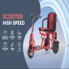 Alton Folding Mobility Scooter - Cougar Red, Lightweight & Portable, 3-Wheel, 280lbs Load, 49lbs Weight, 15mi Range view 2