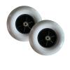1 Pair 8" x 2" (200x50) Replacement Wheelchair Front Wheels, Solid Anti-Slip Wheelchair Wheels Assembly with 5/16" (8 mm) Bearing for Power Wheelchair's/Electric Wheelchair view 1
