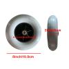 1 Pair 8" x 2" (200x50) Replacement Wheelchair Front Wheels, Solid Anti-Slip Wheelchair Wheels Assembly with 5/16" (8 mm) Bearing for Power Wheelchair's/Electric Wheelchair view 4