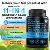 12-in-1 Nootropic Brain Supplement Anhydrous: Ginkgo Biloba for Brain Support, Memory and Focus - B12, Alpha GPC, L Theanine and Choline Supplements with Bioperine non Caffeinated 1321mg (180ct) view 3