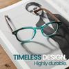 2SeeLife Retro Round Reading Glasses for Men and Women  Narrow-Medium Fit, Premium Readers Spring Hinges, Solid & Sturdy, Tuquoise, +1.00 view 2